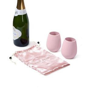 New Odeme set of two silicone wine glasses